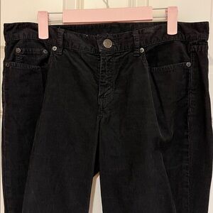 J. Crew Charcoal Gray Corduroy Jeans with Gold Accents